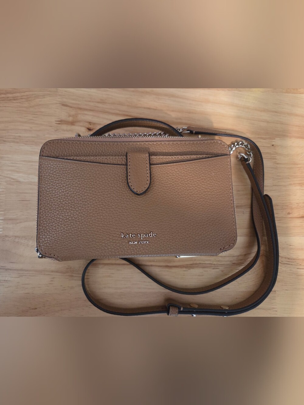 Kate Spade Hudson double zip crossbody bag with card holder